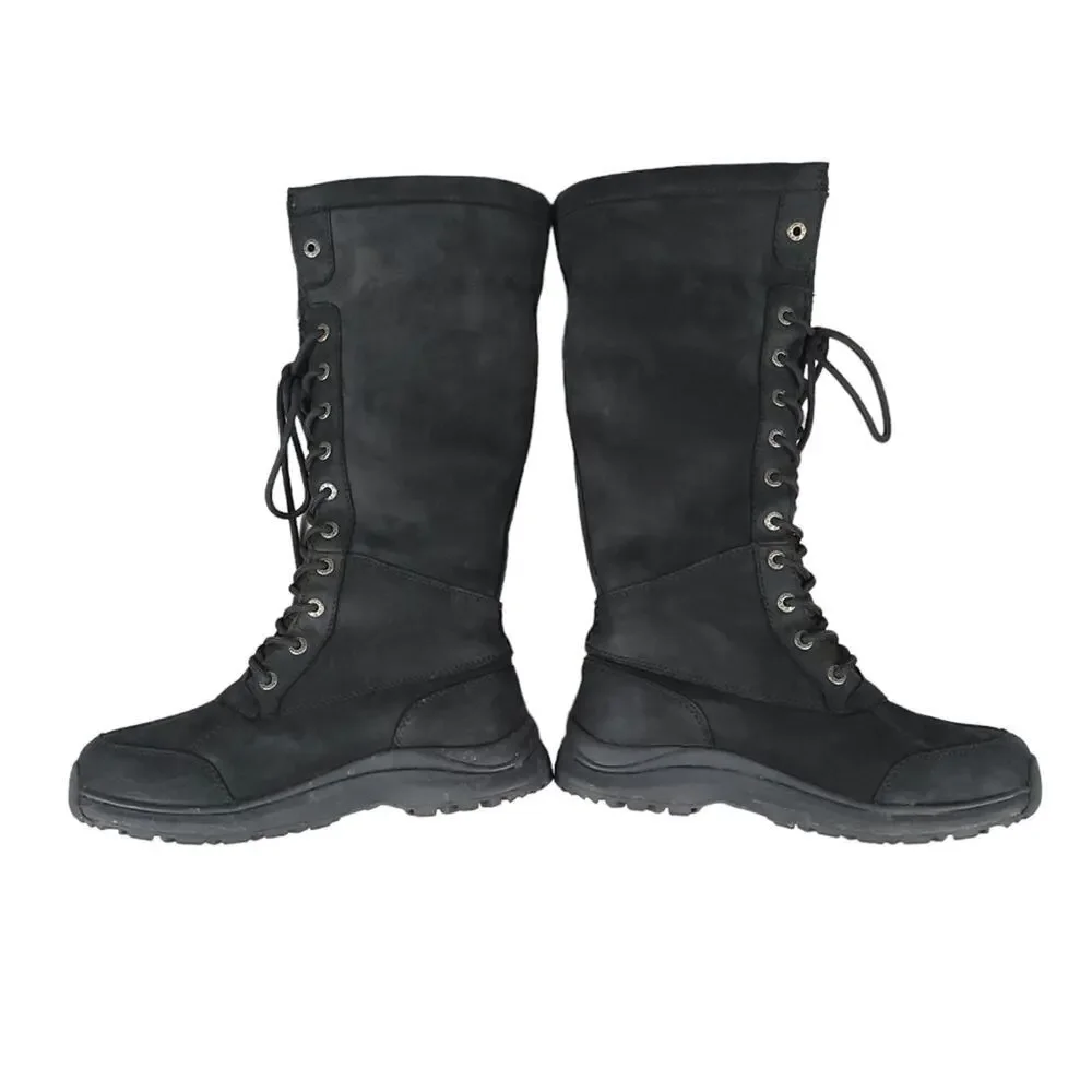UGG Adirondack III Tall Waterproof Boots Leopard Black Winter Snow Fashion